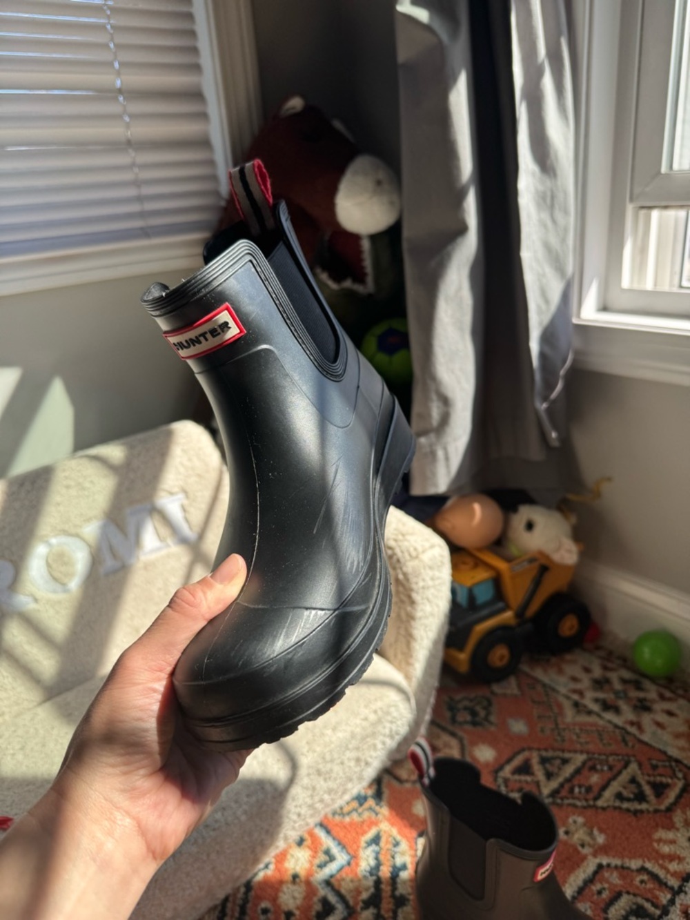 Hunter Black Short Rain Boots - Picture 2 of 4